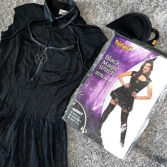 Black Magic Witch Halloween Costume Small Witchy Goth Cosplay Whimsygoth Magic - Picture 7 of 15